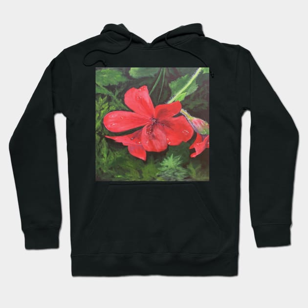 Red Flower Hoodie by rc1ark